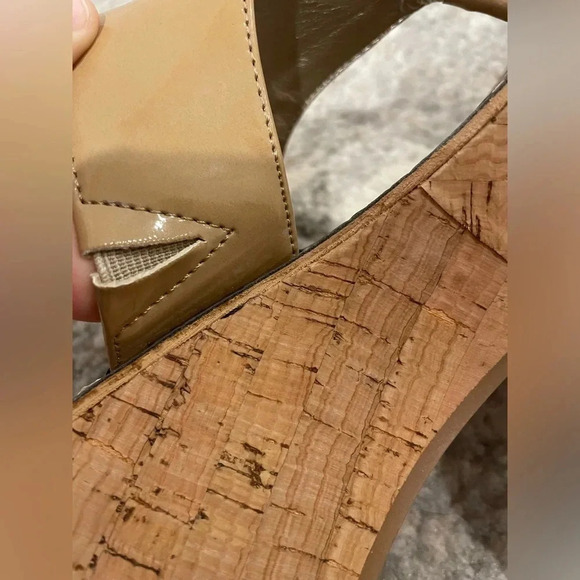 Sam Edelman Women's Rose 3D Cork Wedge Platform Sandals NW/OB Tan Size 9 Slide - Picture 9 of 12